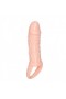 Pretty Love 16 CM Testis Halkalı 3 CM Dolgulu Silikon Penis Kılıfı