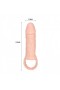 Pretty Love 16 CM Testis Halkalı 3 CM Dolgulu Silikon Penis Kılıfı