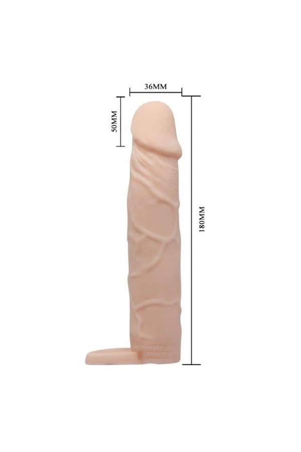 Pretty Love 6 CM Dolgulu Realistik Penis Kılıfı Uzatmalı Prezervatif