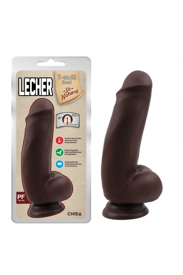 18 CM Çift Katmanlı Süper Gerçekçi Vantuzlu Zenci Dildo