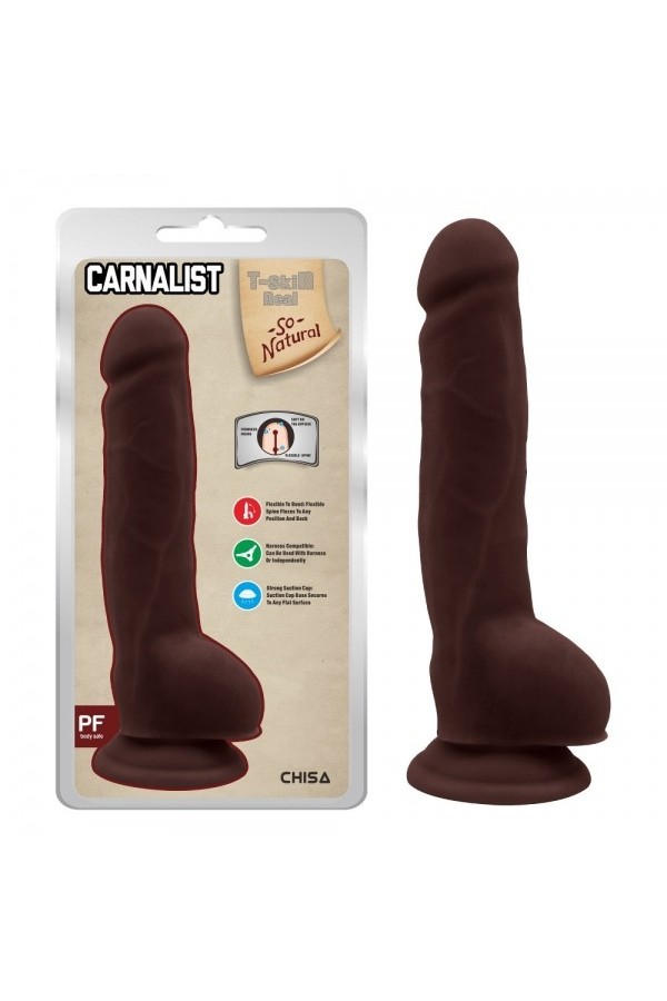 23.5 CM Çift Katmanlı Süper Gerçekçi Vantuzlu Zenci Dildo